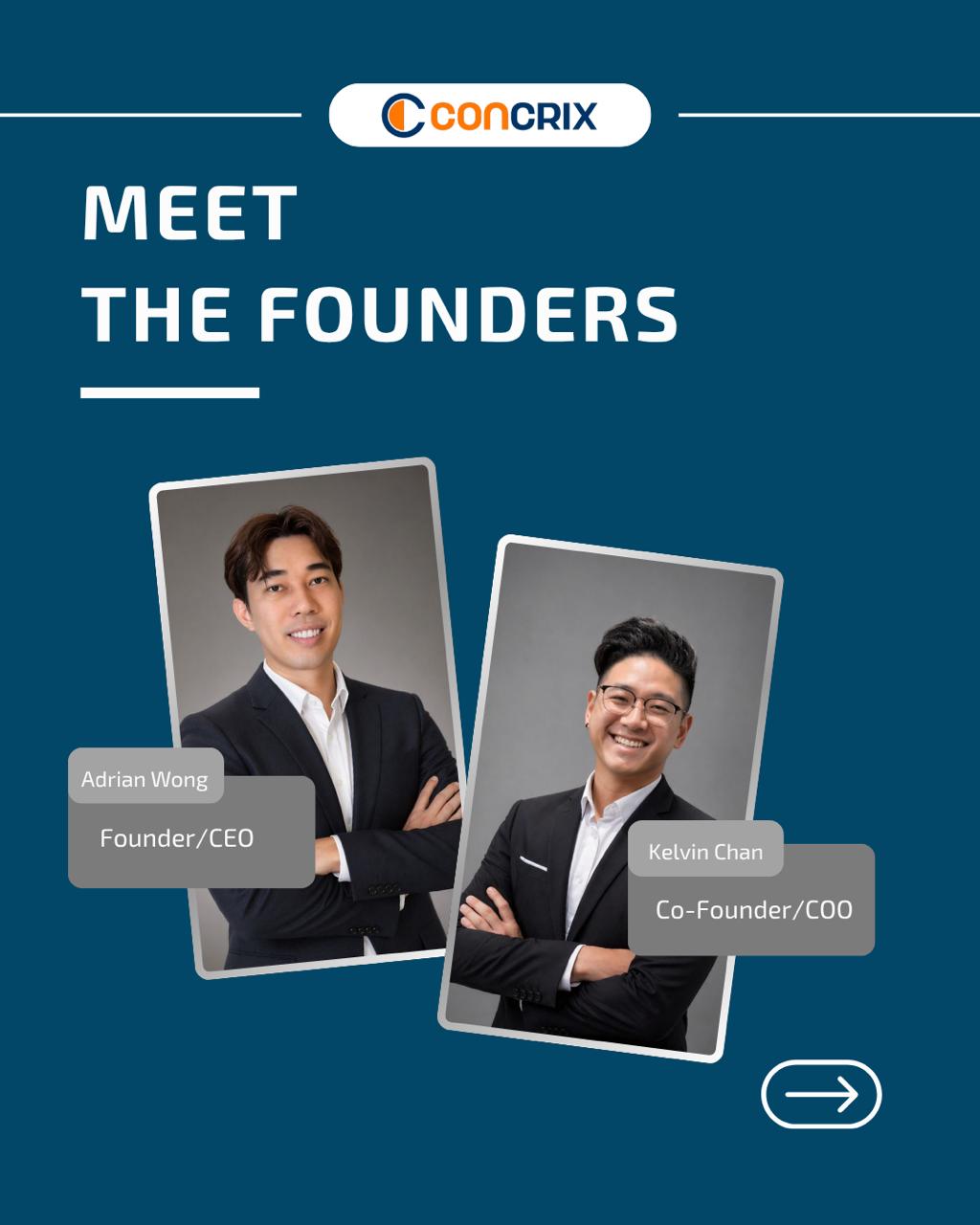 Concrix founders Adrian Wong and Kelvin Chan at the Concrix warehouse